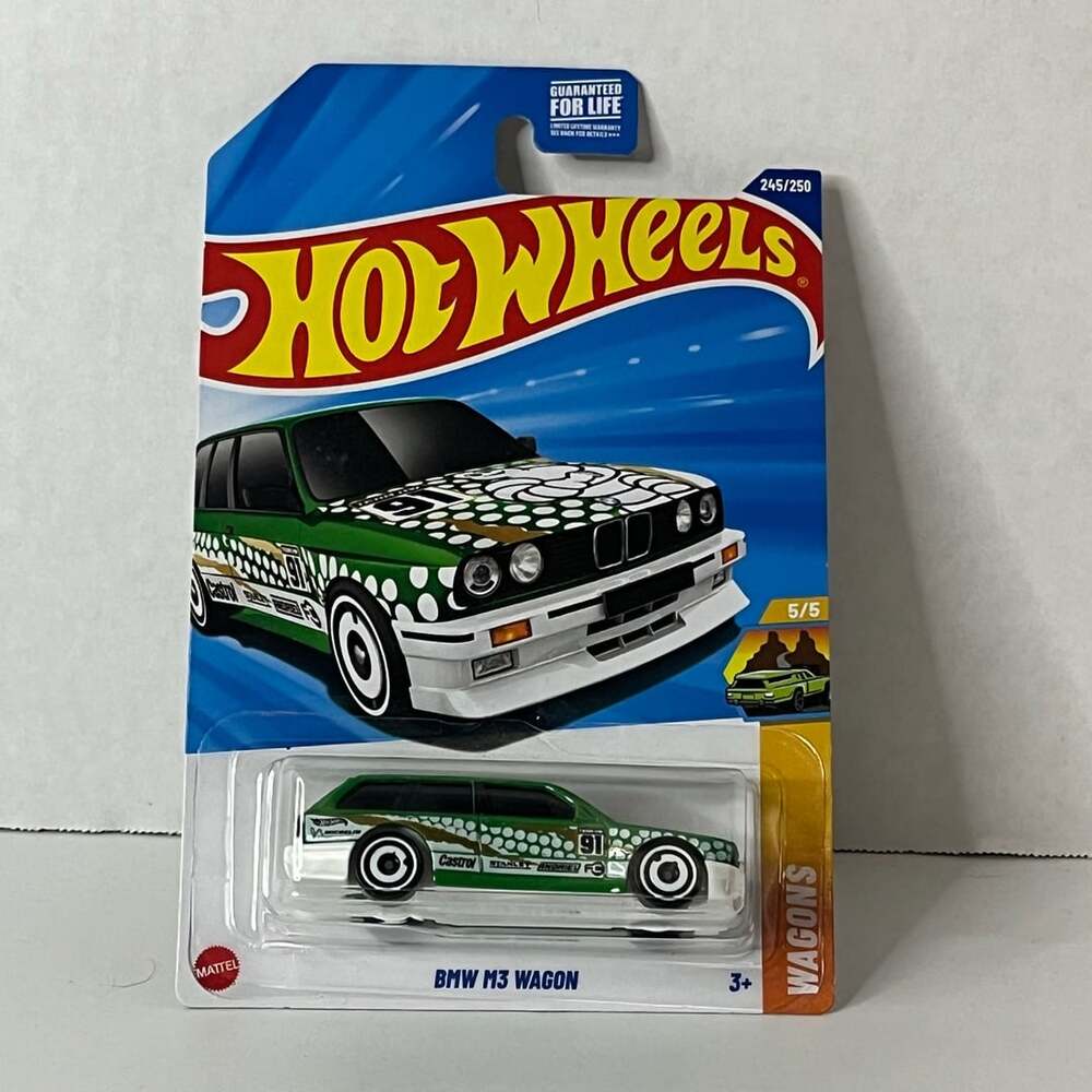 Hot Wheels BMW M3 Wagon HW Wagons 5/5 Green Castrol Michelin